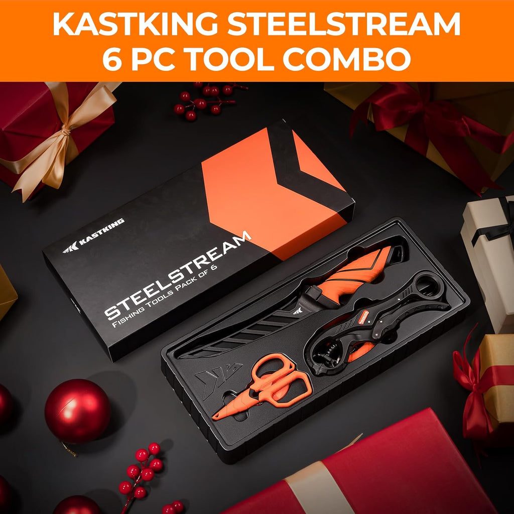 KastKing SteelStream 6pc Fishing Tool Kit, Fishing Gear