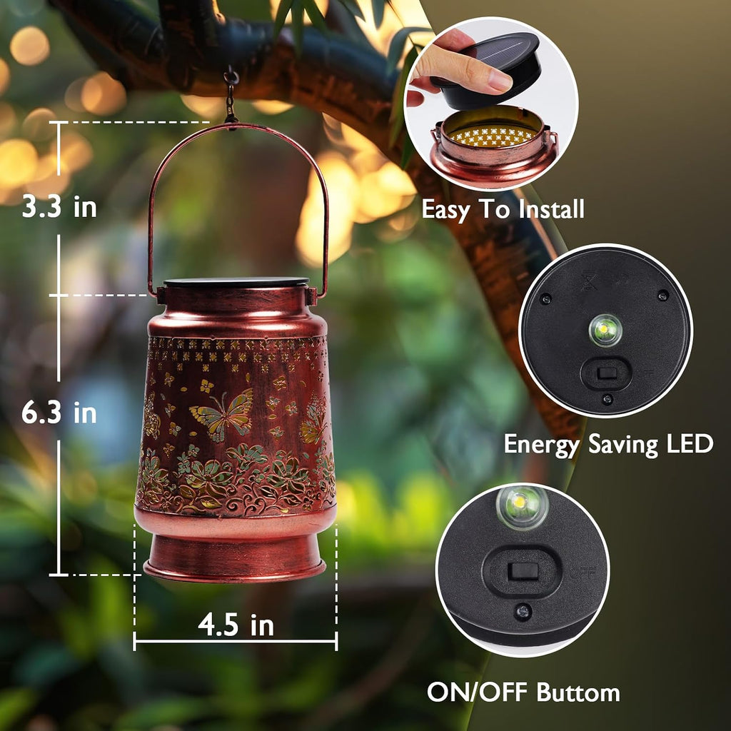 Homemory Gifts for Women, Solar Butterfly Lanterns Outdoor Lights