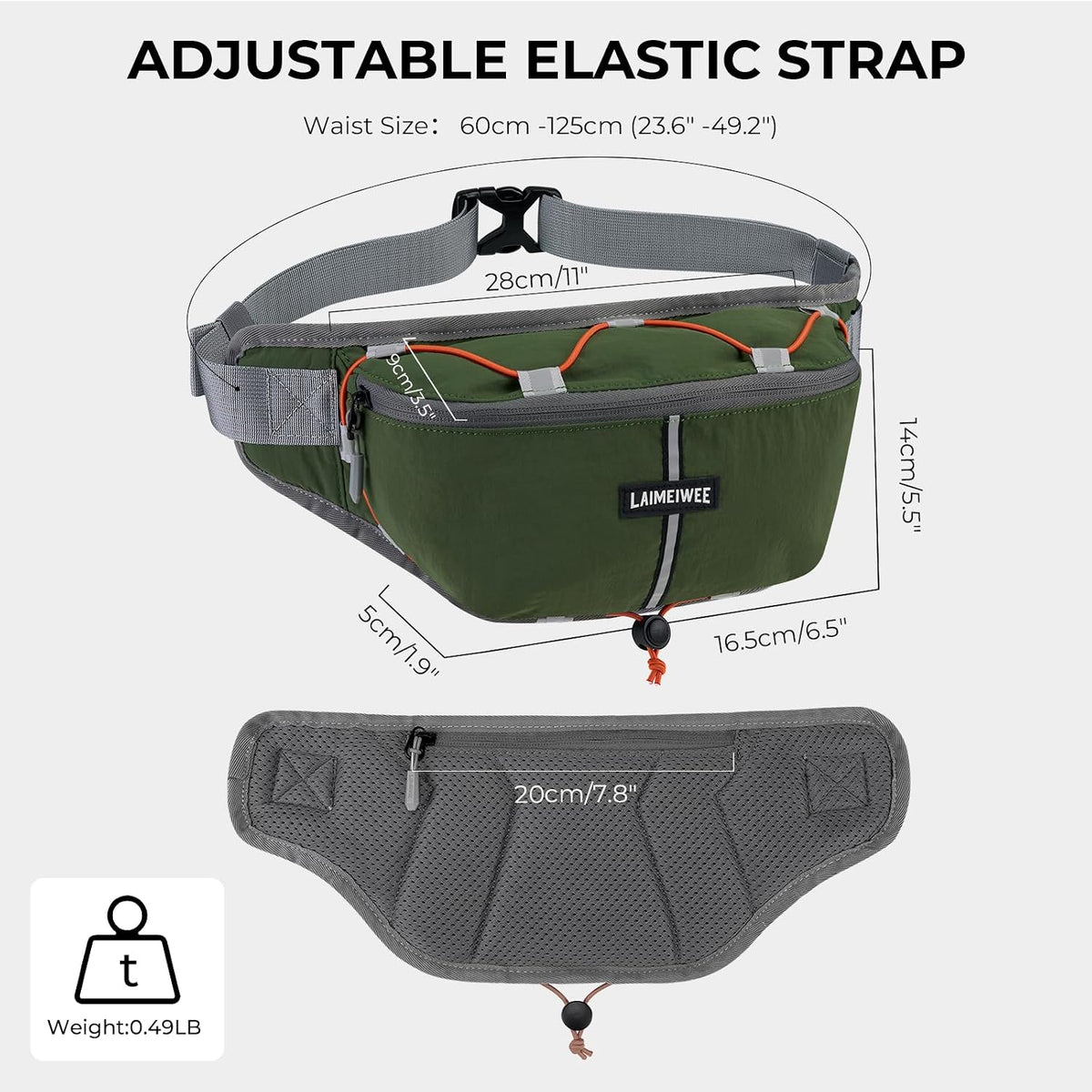 2L Fanny Pack for Women Men, Anti‑theft Waist Bag with RFID Blocking