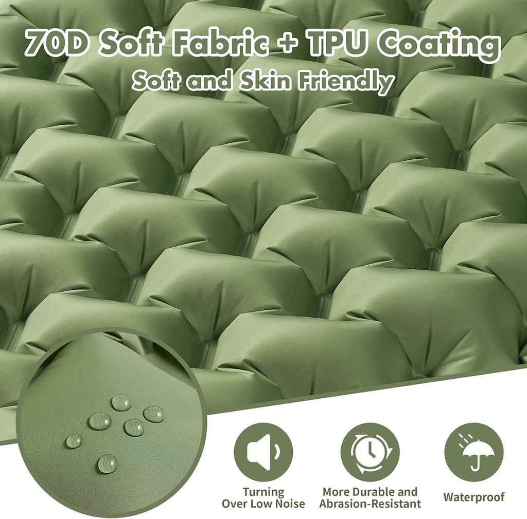 Sleeping Pad for Camping, 4in Ultralight Inflatable Camping Mat