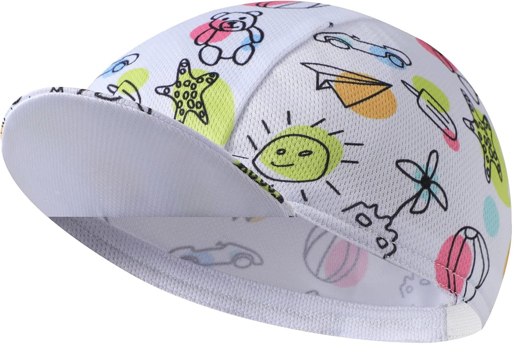 Black Cycling Cap - Polyester Funny Cycling Hat-Under Helmet - Cycling Helmet Liner Breathable&Sweat Uptake
