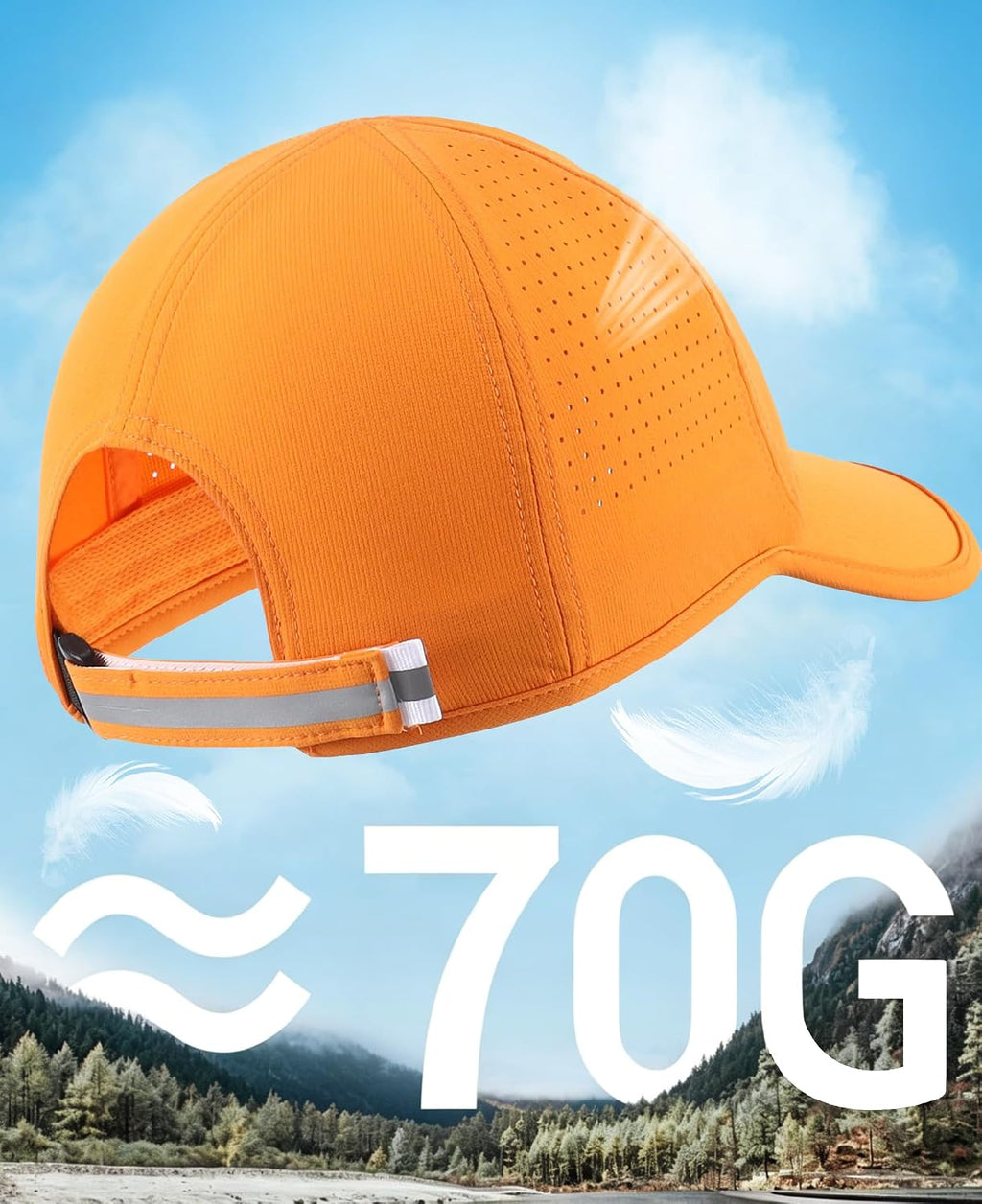 Home Prefer UPF50 Sun Hat for Men Women Reflective Water Repellent Quick Dry Baseball Cap Golf Running Outdoor Sport Hat