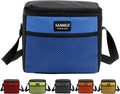 6 Can/5L Lunch Bag for Women Men Portable Lunch Box Small Cooler Bag Soft Collapsible Reusable Insulated Lunch Tote for Everyday Work Travel (Blue)