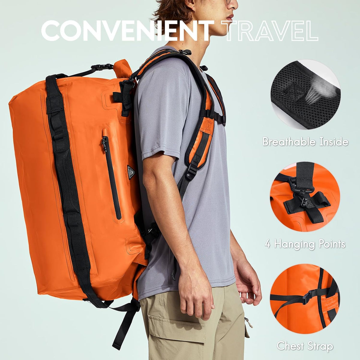 Haimont IPX7 Waterproof Roll-Top Dry Duffel Backpack Bag