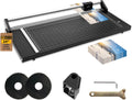 24" Manual Precision Rotary Paper Trimmer,Heavy Duty Rolling Cutter Tool,Professional Rolling Trimmer for Cutting Photo Paper, Card Stock, Office Paper