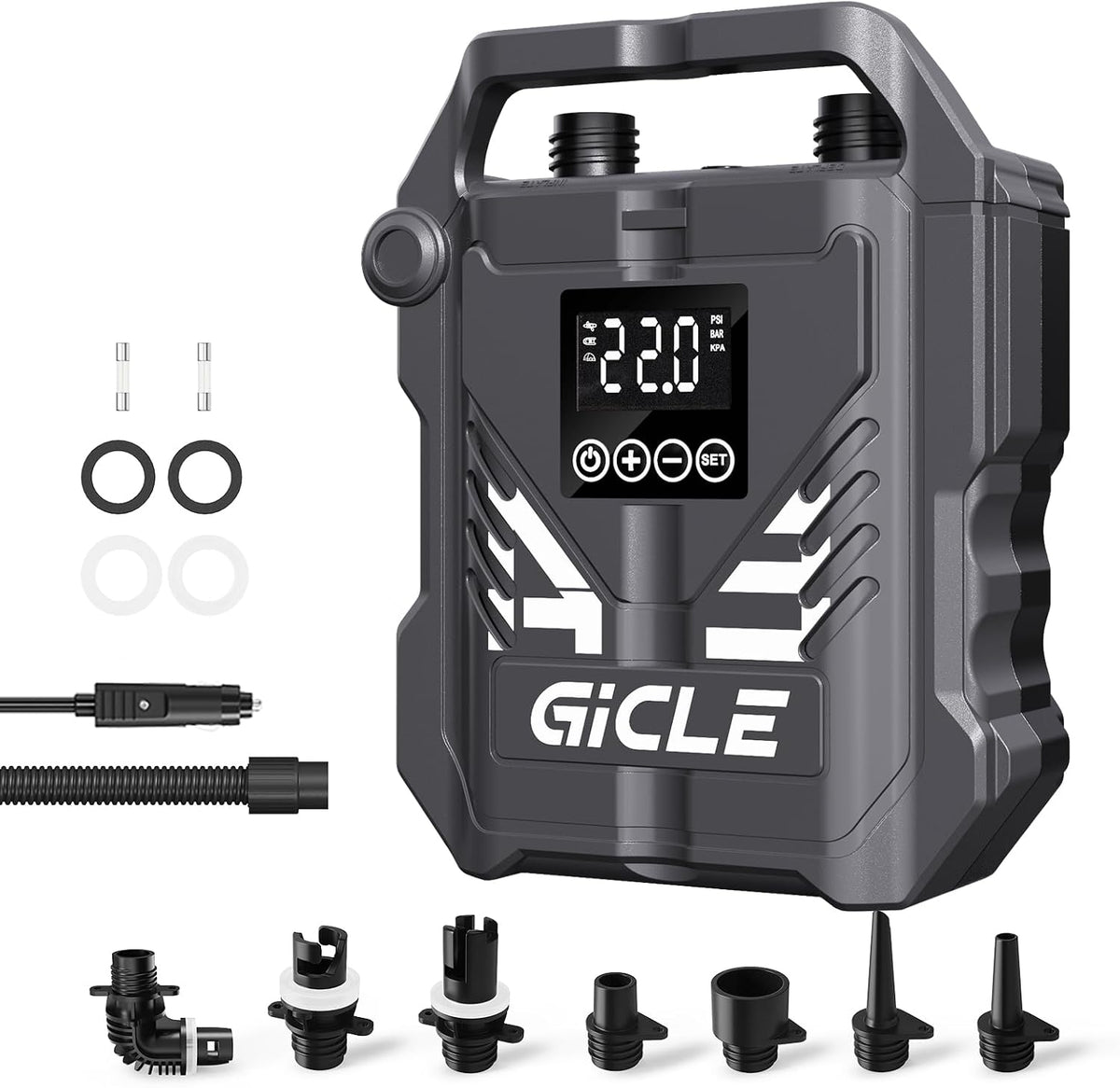 GICLE Paddle Board Pump Electric Portable, SUP Pump for Inflatebles