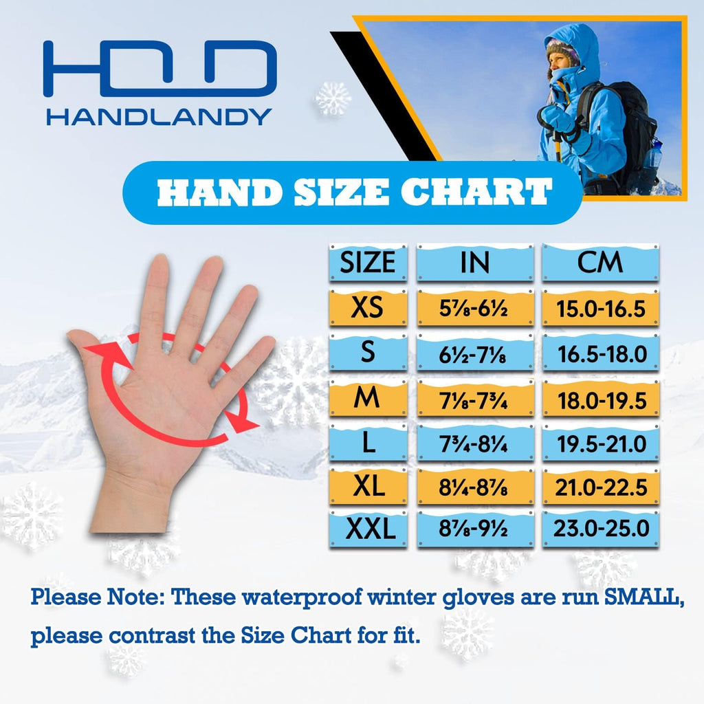 HANDLANDY Winter Work Gloves, 3M Thinsulate Waterproof Insulated Gloves