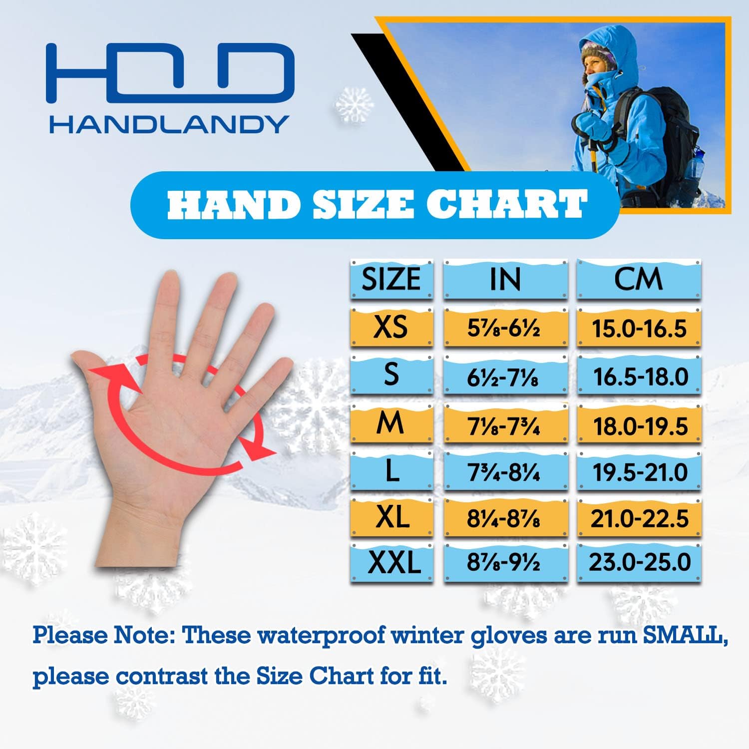 HANDLANDY Winter Work Gloves, 3M Thinsulate Waterproof Insulated Gloves