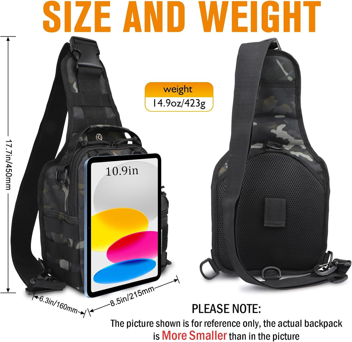 Dovesun Small Fishing Backpack Fly Fishing Sling Pack Backpack Tackle Boxes