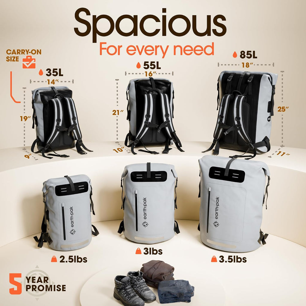 Waterproof Dry Bag Backpack 85L - Kayaking Boating Fishing Rafting Marine