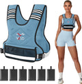 VBSD Adjustable Weighted Vest for Women Men 4-10lb/11-20lb/20-32lb Vest with 6 Ironsand Weights Body Weight Vest with Reflective Strip for Running Walking Strength Training Workouts