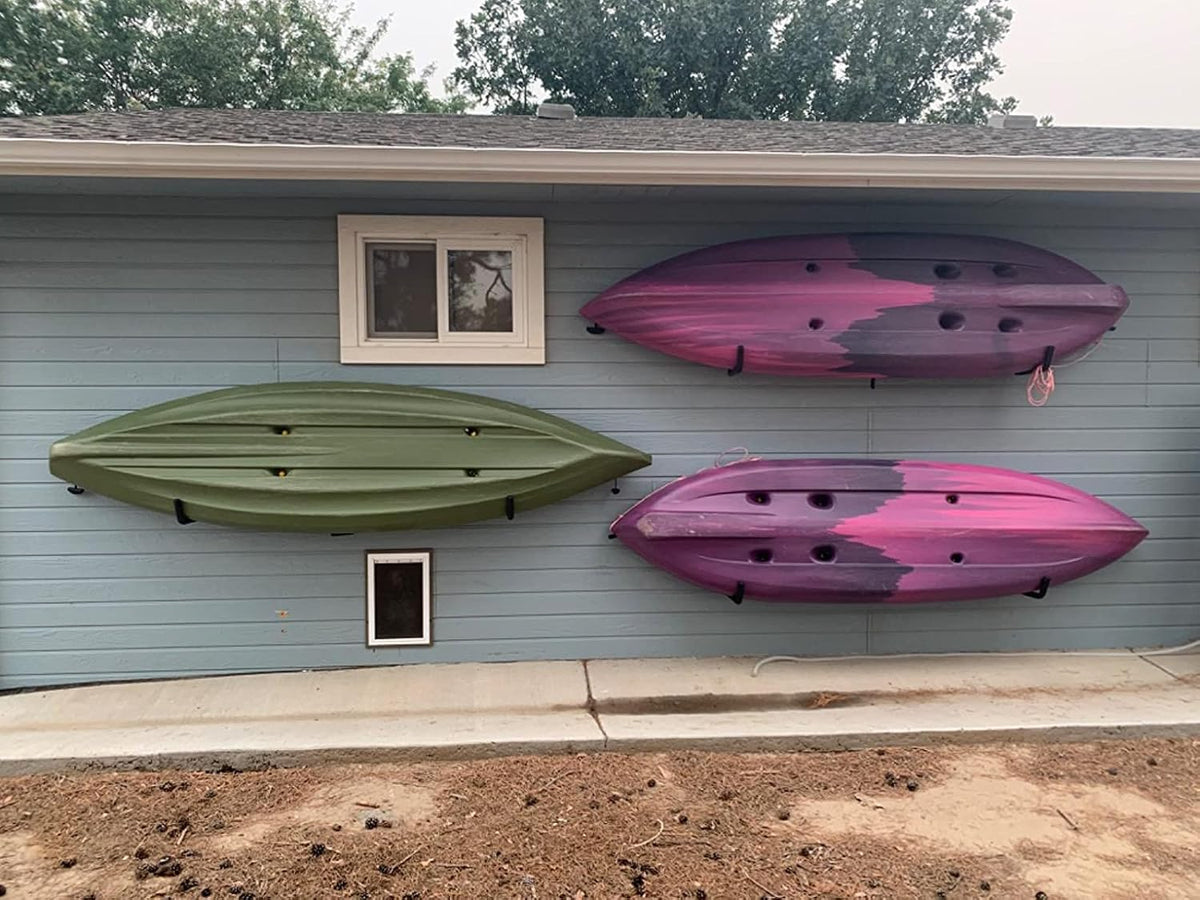 Kayak Storage Racks, Wall Mount Garage Storage Hooks for Kayaks, SUP, Paddle Boards and Surfboards, Heavy Duty Hangers