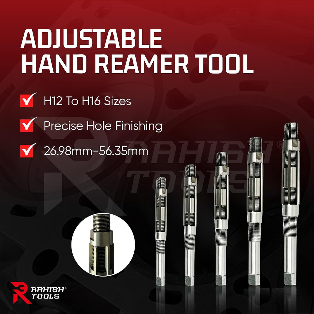 Adjustable Hand Reamer H12-H16, 1-1/16" to 2-7/32", Metal & Wood