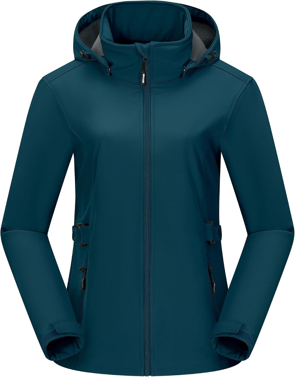 Outdoor Ventures Women's Fleece Lined Rain Jacket Waterproof Softshell Coat