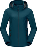 Outdoor Ventures Women's Fleece Lined Rain Jacket Waterproof Softshell Coat