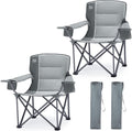 TIMBER RIDGE 2 Pack Oversized Folding Camping Chair for Adults