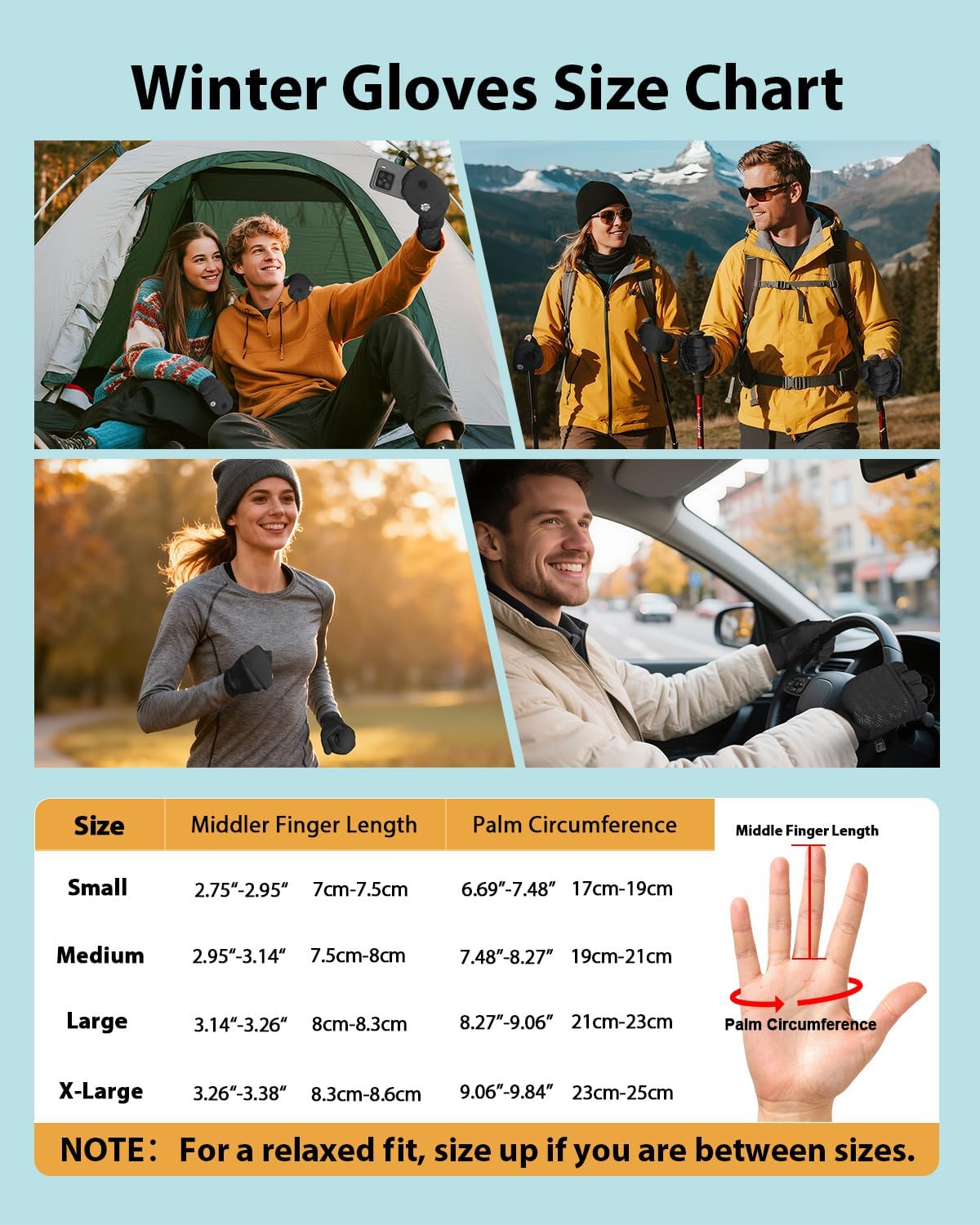 RIGWARL Winter Running Gloves Men Women Cold Weather, Touchscreen Convertible Mittens Warm Thermal Gloves with Watch Window
