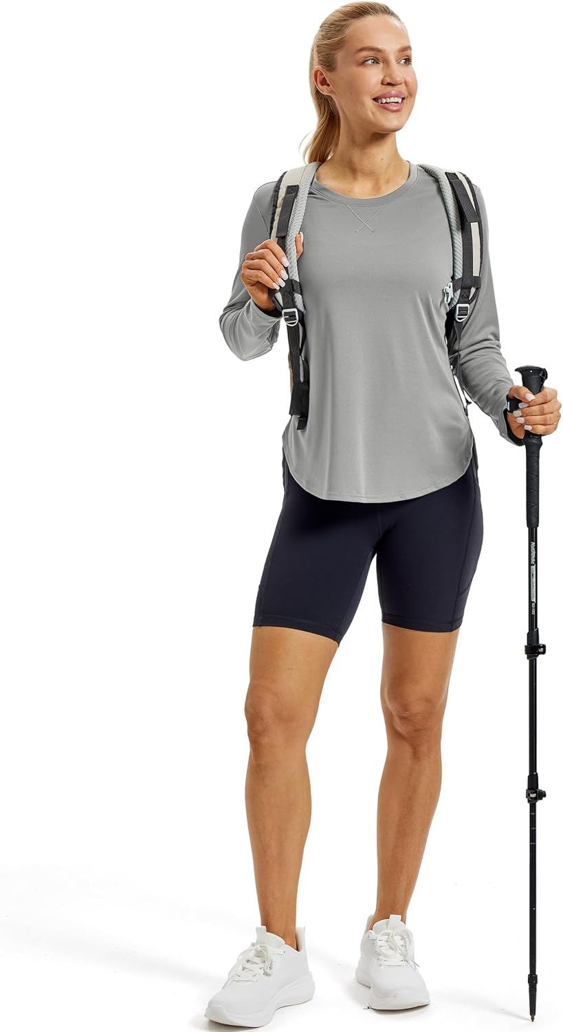 MAGCOMSEN Women's UPF 50+ Long Sleeve Shirt Moisture Wicking Top for Hiking