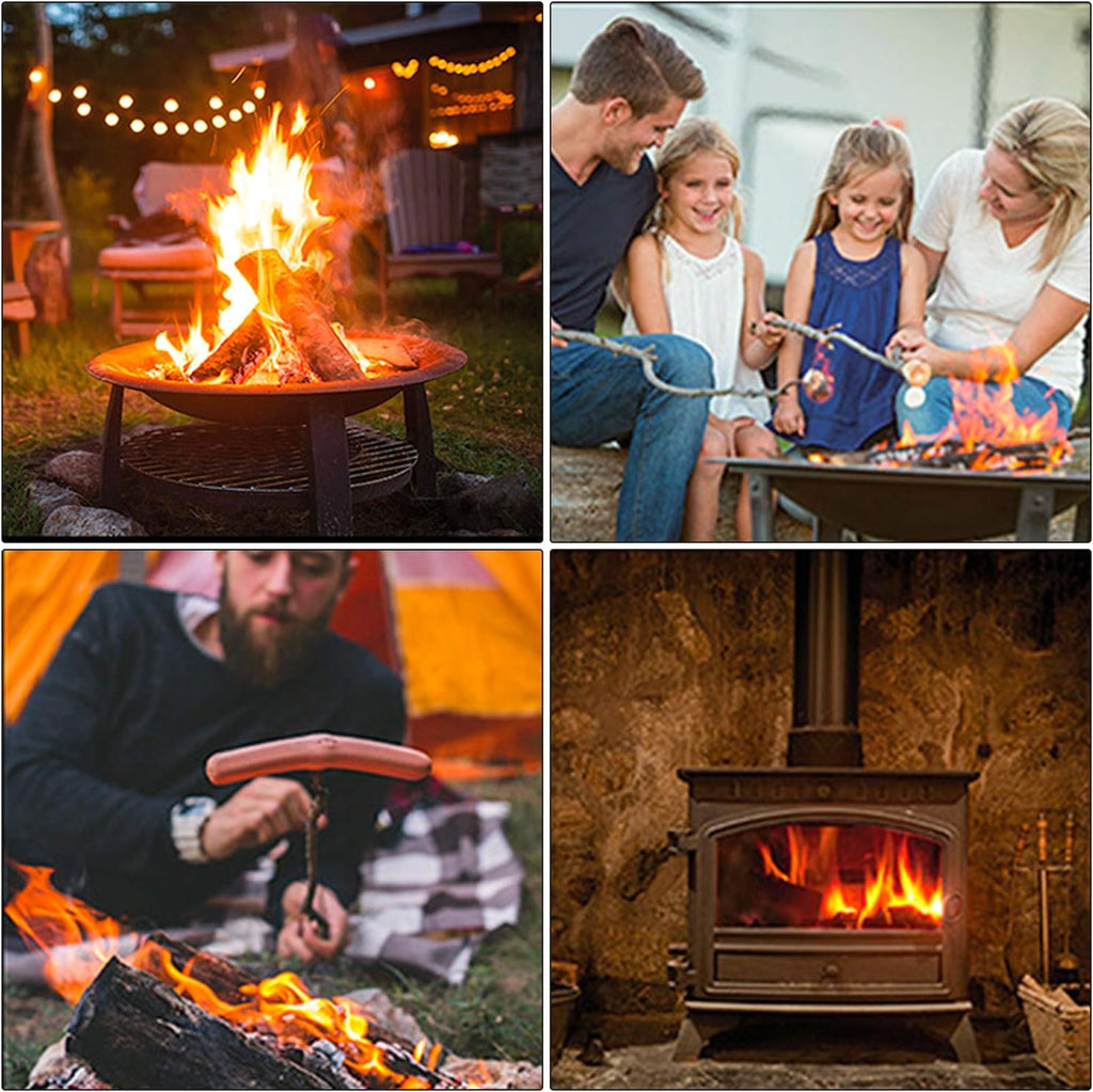 100 Pack Natural Paraffin Fire Starter Cubes, Waterproof Non-Toxic, 8 Mins Long Burning Up to 750°F, Safe Charcoal Lighter Tablets for Camping, Grill, Fire Pit, Wood Stove & Outdoor BBQ
