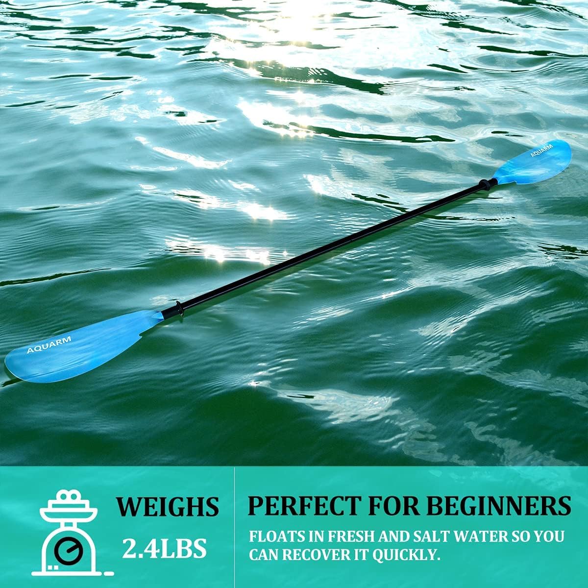 Kayak Paddle 231cm/91inch, Adjustable and Lightweight Kayaking Oar