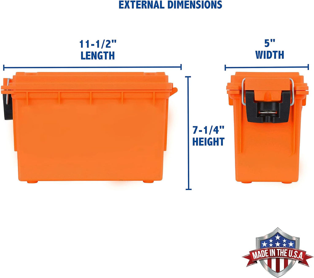 Sheffield 12680 Marine Storage Box, Dry Box Made in USA, Water Resistant Container for Boat and Dock Gear, Small Parts Organizer with Latch, Stackable