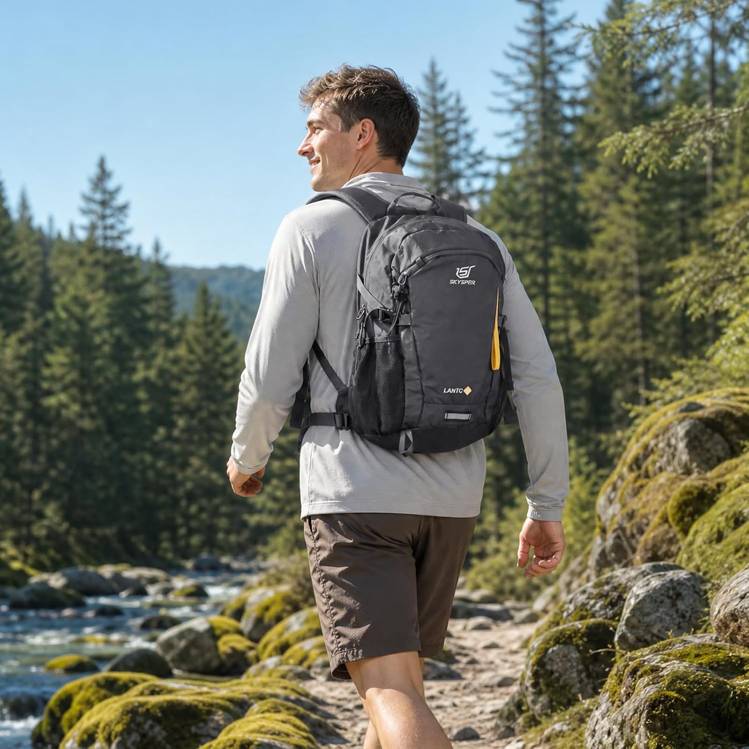 SKYSPER Small Hiking Backpack, 20L Lightweight Travel Backpacks Hiking Daypack Rucksack Women Men for Trekking Backpacking Outdoor Sports