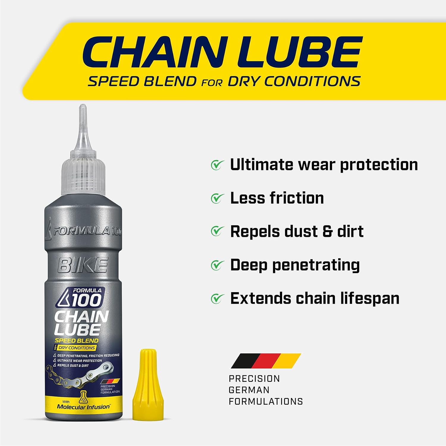 Dry Bike Chain Lube – Dry Condition Bicycle Chain Lube – 120ml