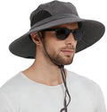 Wide Brim Sun Bucket Hat, Waterproof Boonie Hat for Men & Women