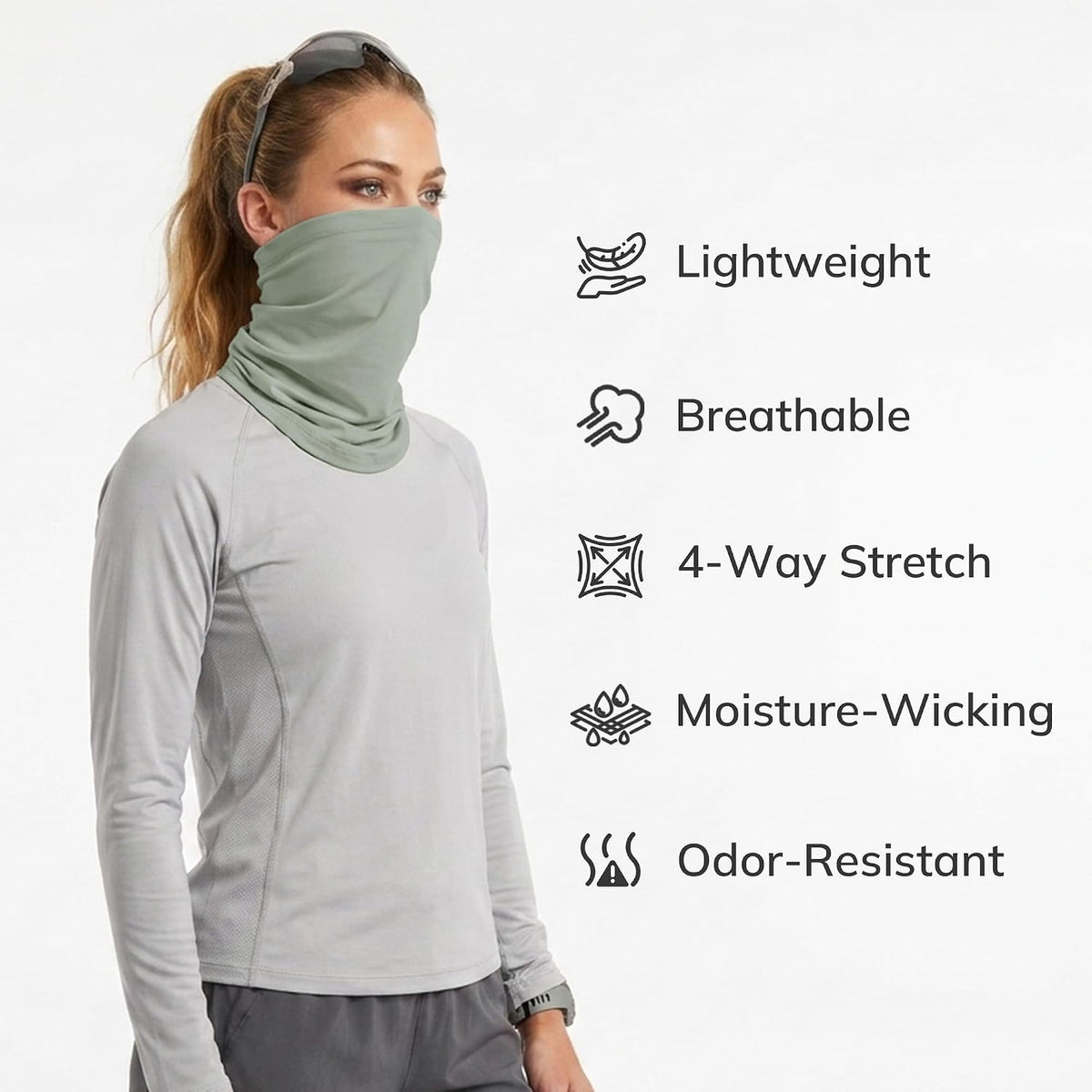 netdraw Unisex UPF 50+ Bamboo Viscose Neck Gaiter 2 Pack