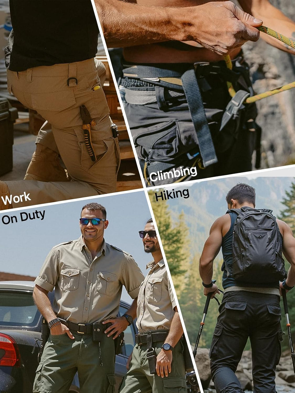FREE SOLDIER Men's Tactical Pants Ripstop Work Cargo Hiking Pants