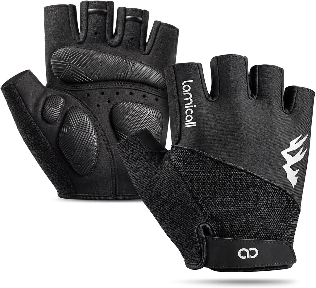 Lamicall Bike Gloves for Men Women - [Anti-Slip Shock-Absorbing Pad] Workout Gloves, Breathable Materials, Cycling Gloves for Bicycle, Gym, Motorcycle, Hiking, Indoor & Outdoor Sports