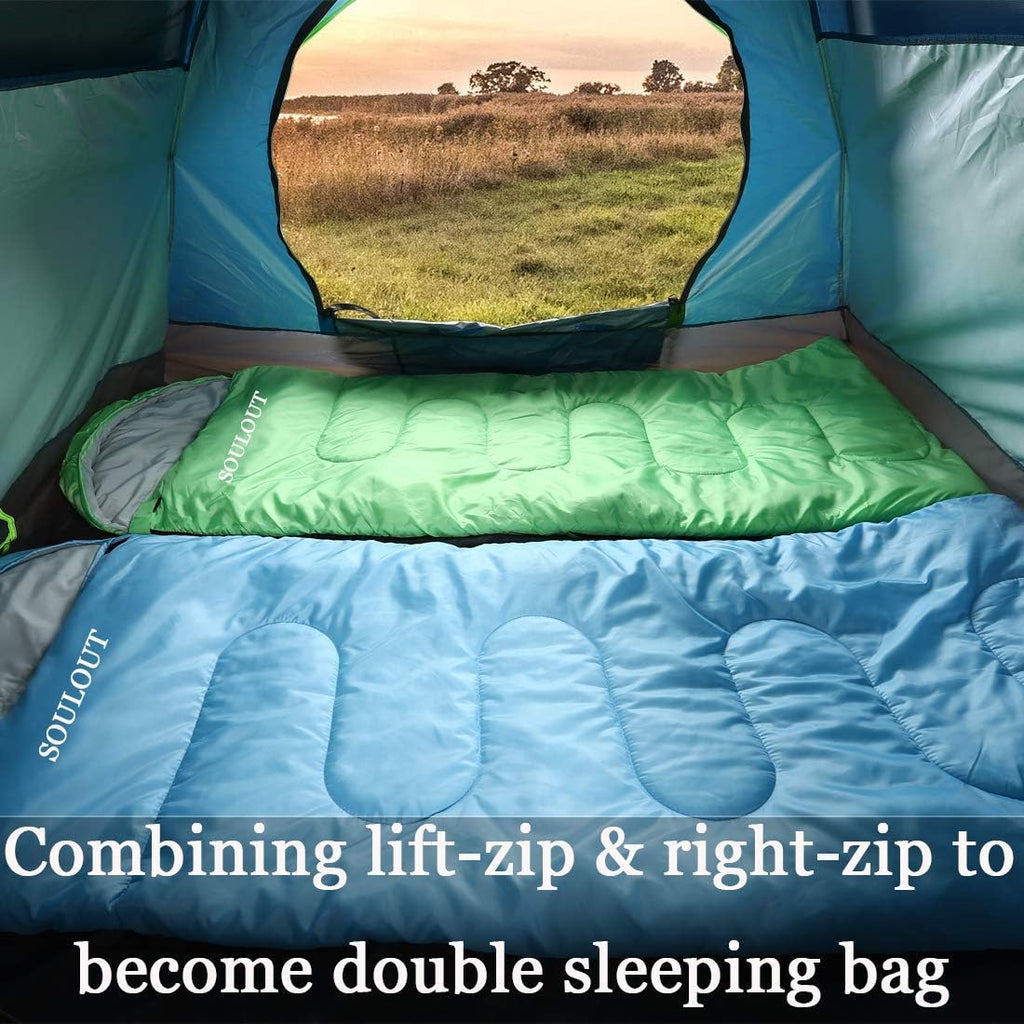 SOULOUT 3-4 Season Sleeping Bag for Adults & Teens - Camping