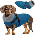 Queenmore Small Dog Coat, Dog Coat for Small Dogs with Harness Built in