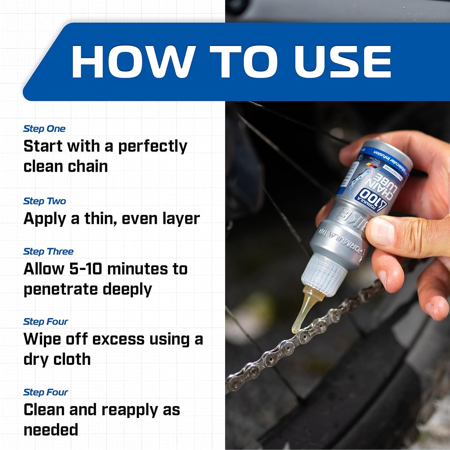 All Conditions Bike Chain Lube – All-Weather Lubricant Bicycles & Electric Bikes – Protects Against Wear, Reduces Friction, Fights Corrosion – 300ml Aerosol (10.14 oz)