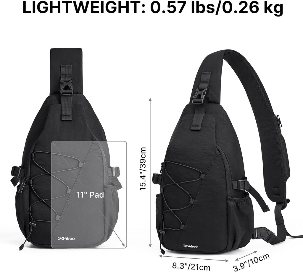 G4Free RFID Blocking Sling Bag for Men Women, Crossbody Bags Hiking Travel