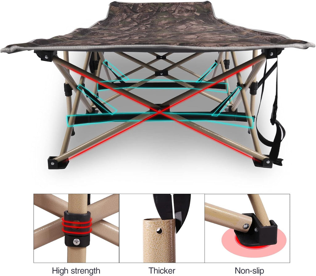 REDCAMP Folding Hunting Cots for Adults 500lbs