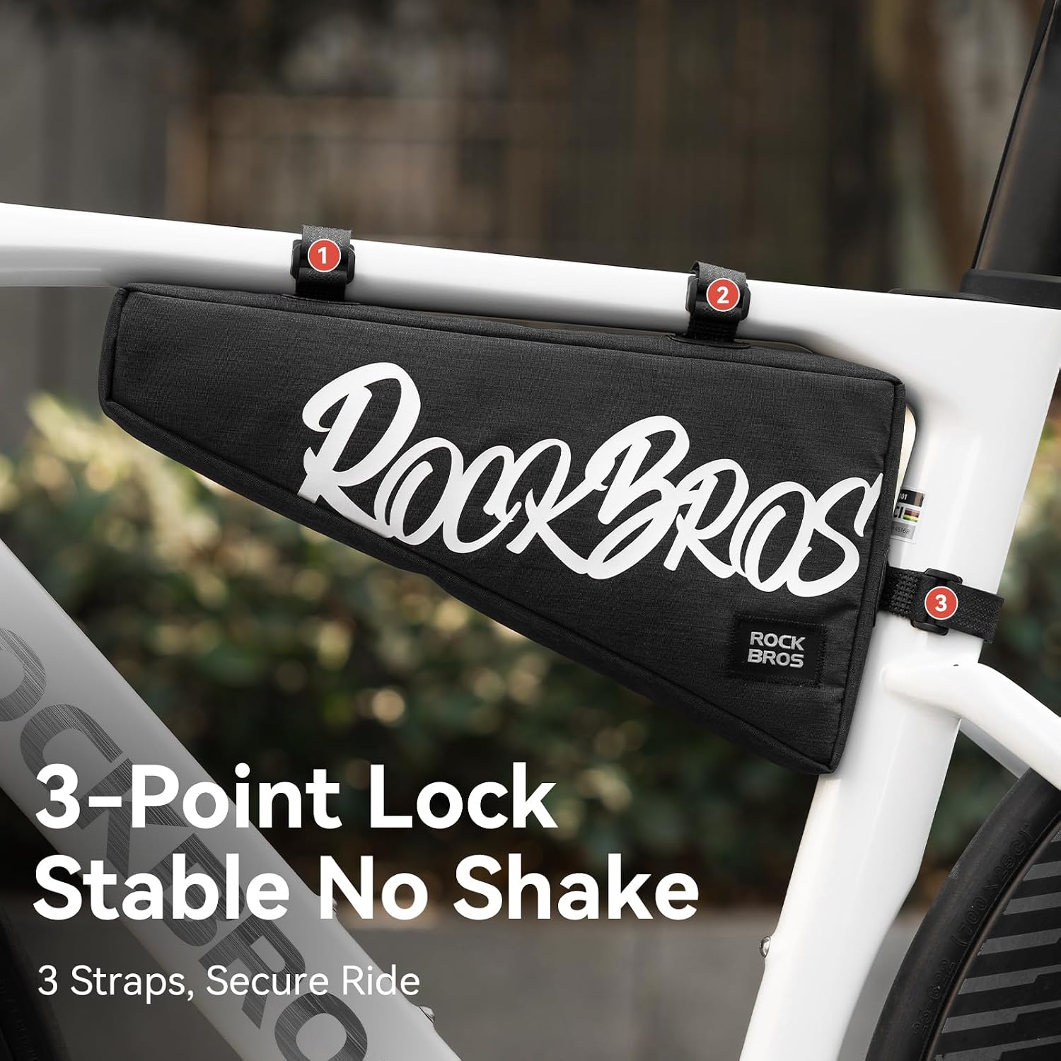 ROCKBROS Bike Frame Bag 1.9L Water-Resistant Slim Triangle Pouch