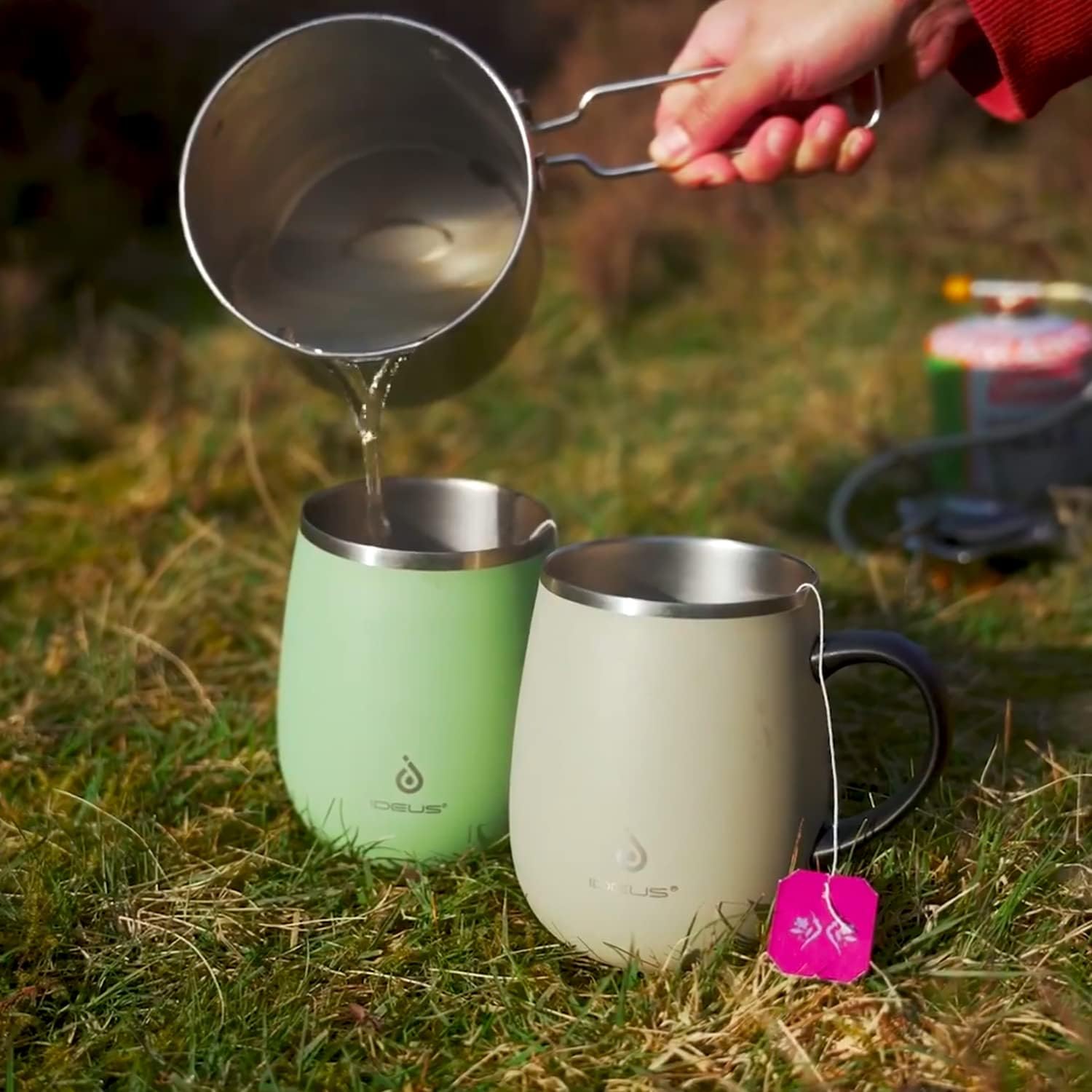 Ideus 16 oz Insulated Coffee Mug with Lid and Handle (Avocado Green 2.0)