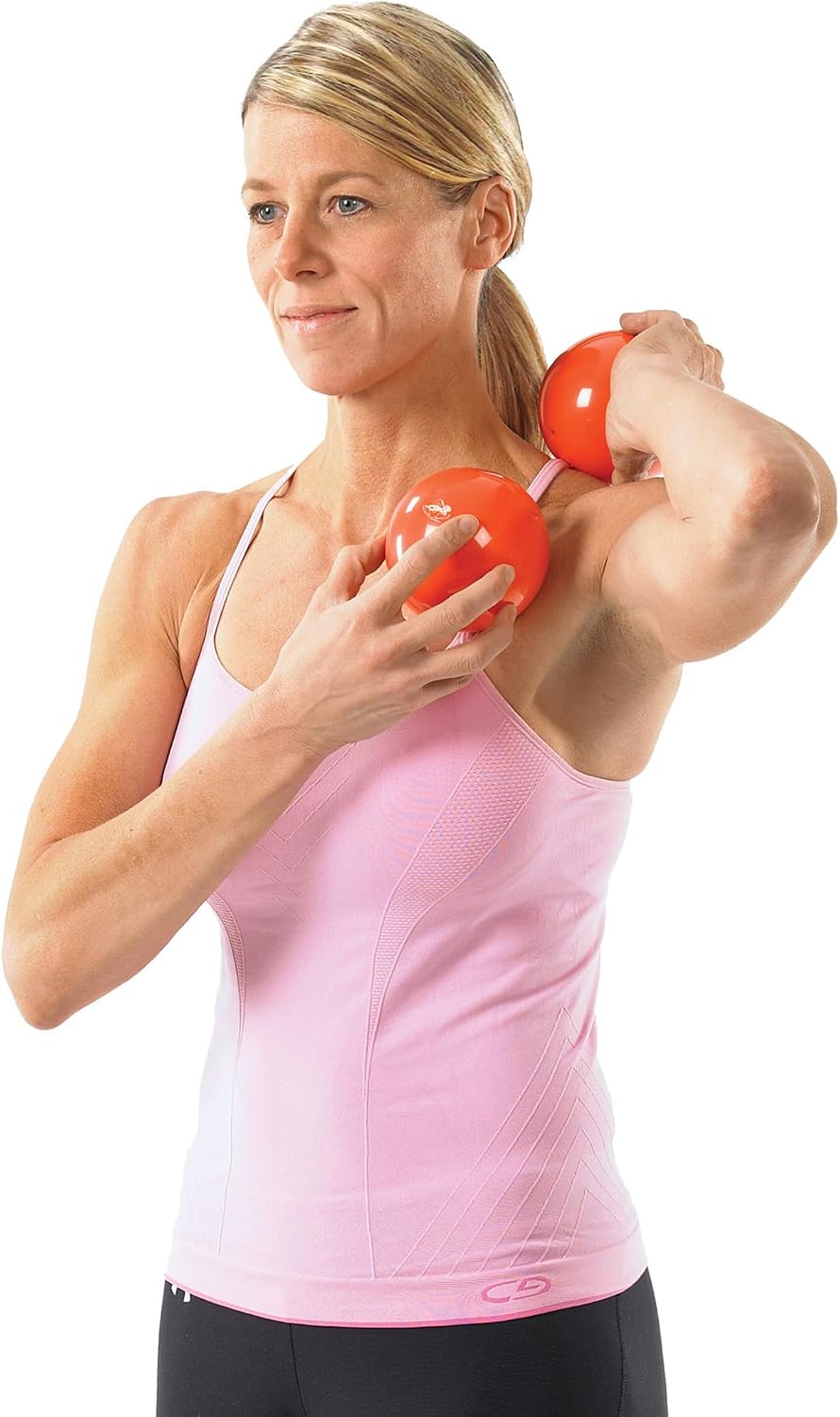 OPTP Franklin Method Smooth Ball Set – Adjustable Firmness, Orange, 4" Pair