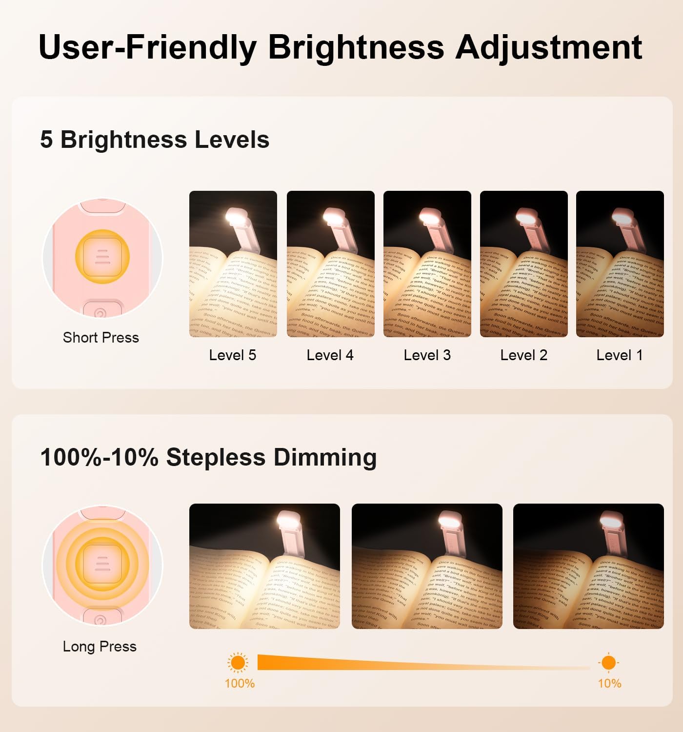 Gritin Reading Light, Rechargeable Book Light for Reading in Bed