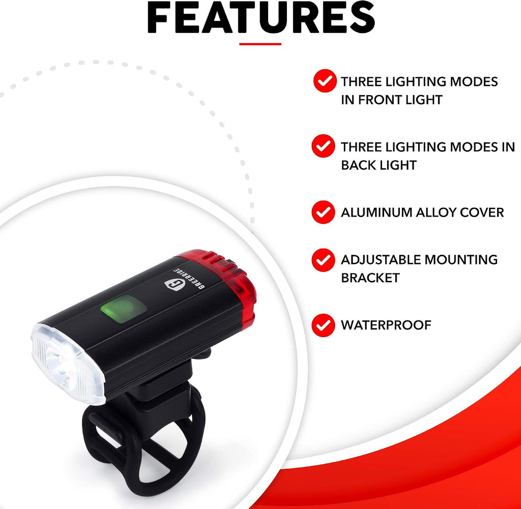Rechargeable Bike Helmet Light - Night Riding Bicycle Light