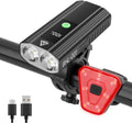 3000 Lumens Bike Lights for Night Riding, Bicycle Headlight Taillight Set