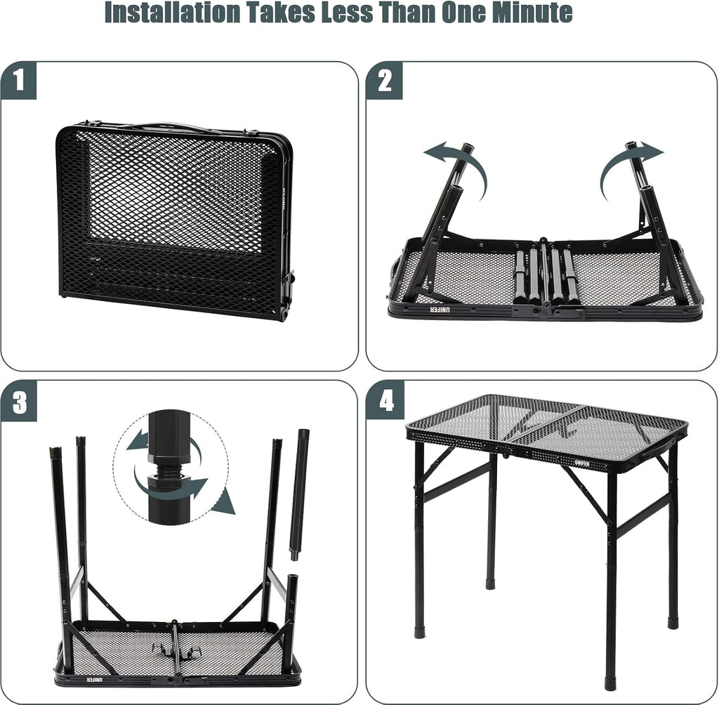 2 Ft Folding Camping Table,Small Lightweight Portable Grill Table