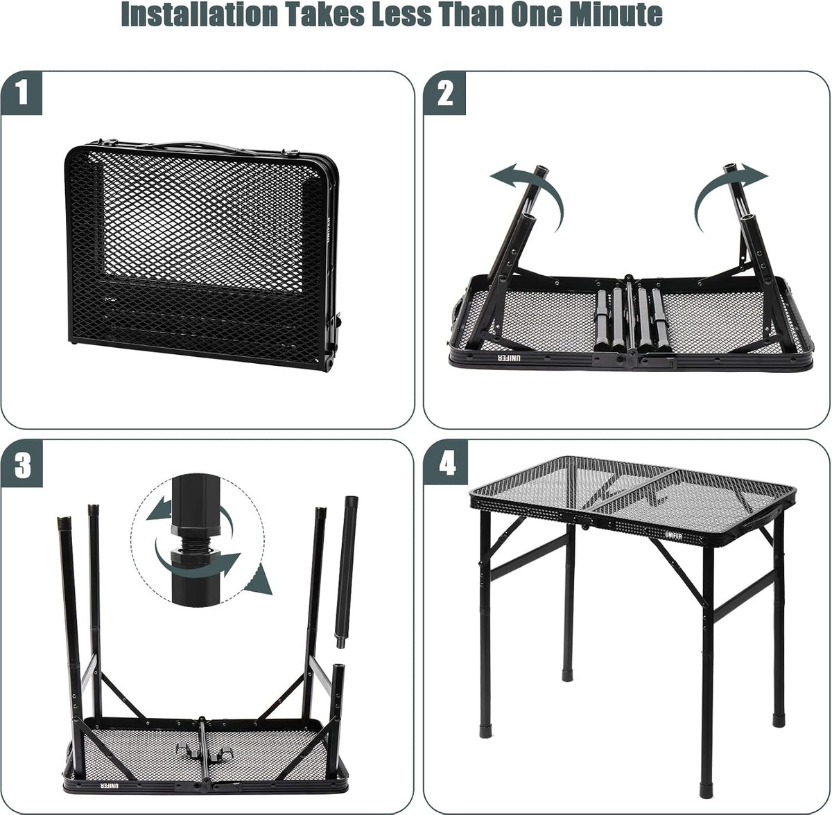 2 Ft Folding Camping Table,Small Lightweight Portable Grill Table