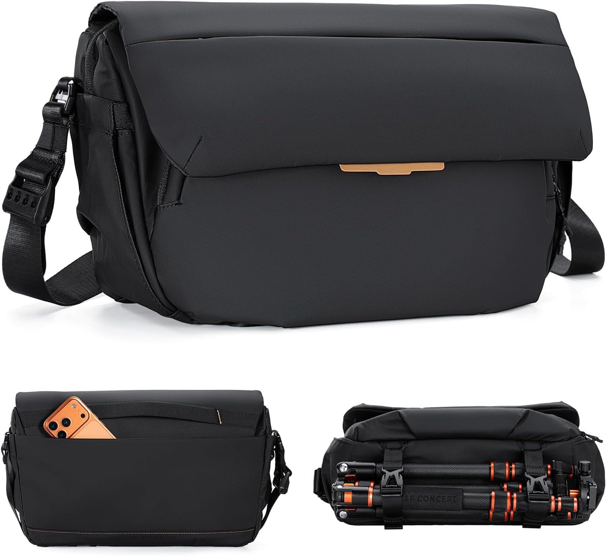 K&F CONCEPT Camera Sling Bag, 15L Crossbody Bag with Laptop Compartment