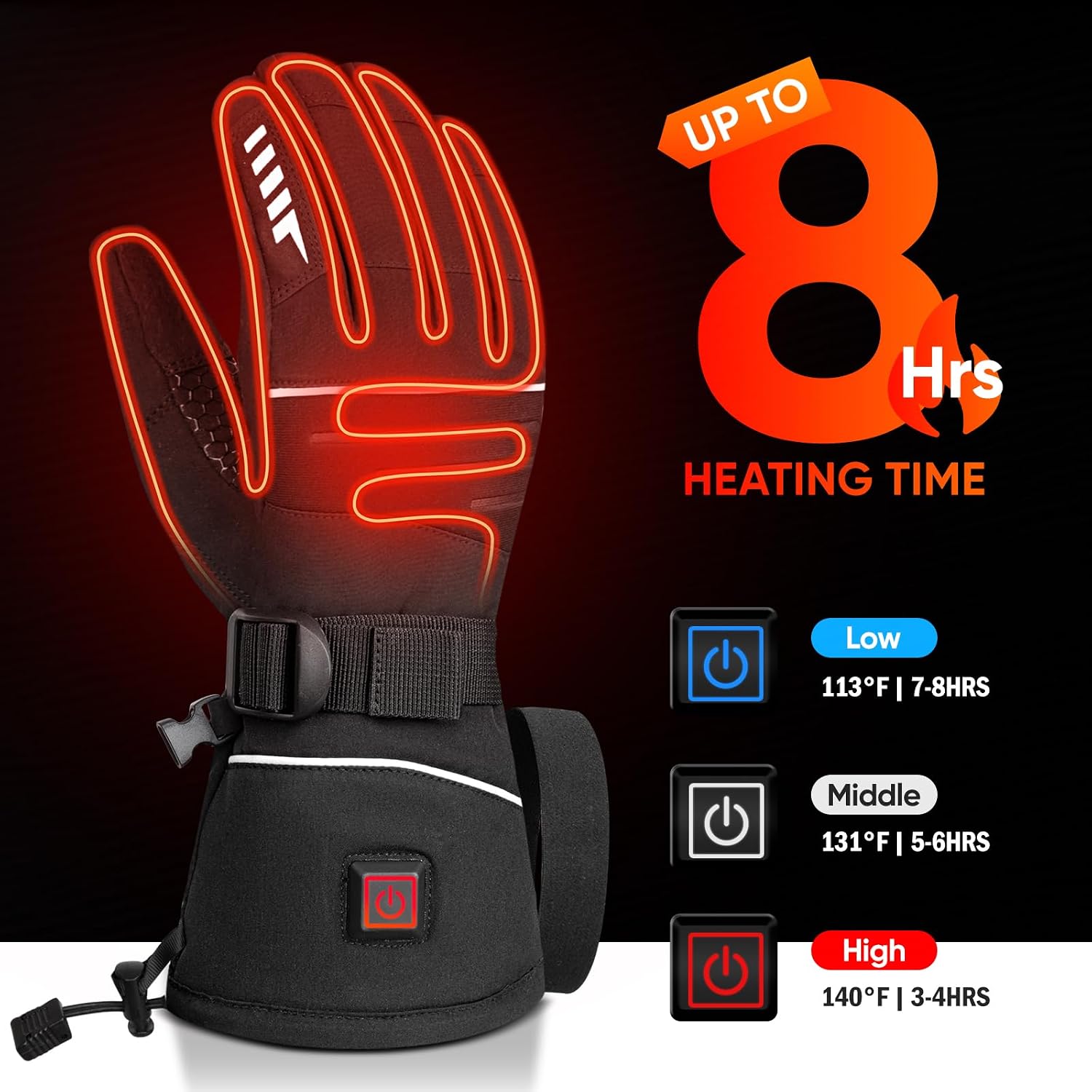 Rechargeable Heated Gloves for Men & Women Electric Thermal Gloves