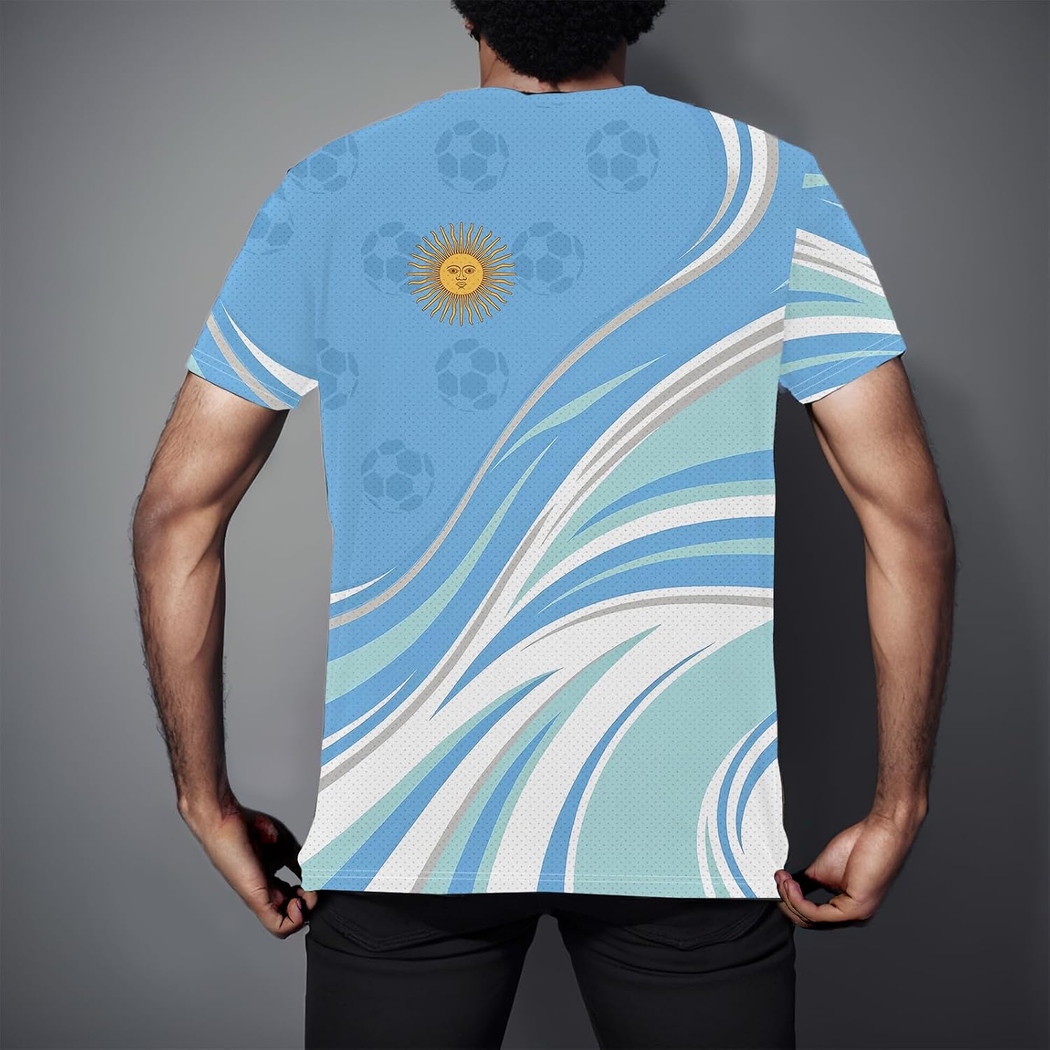Mens Soccer Jersey Men's Clothing Short Sleeve Top Adult Sports Fan T Shirts for Men Women