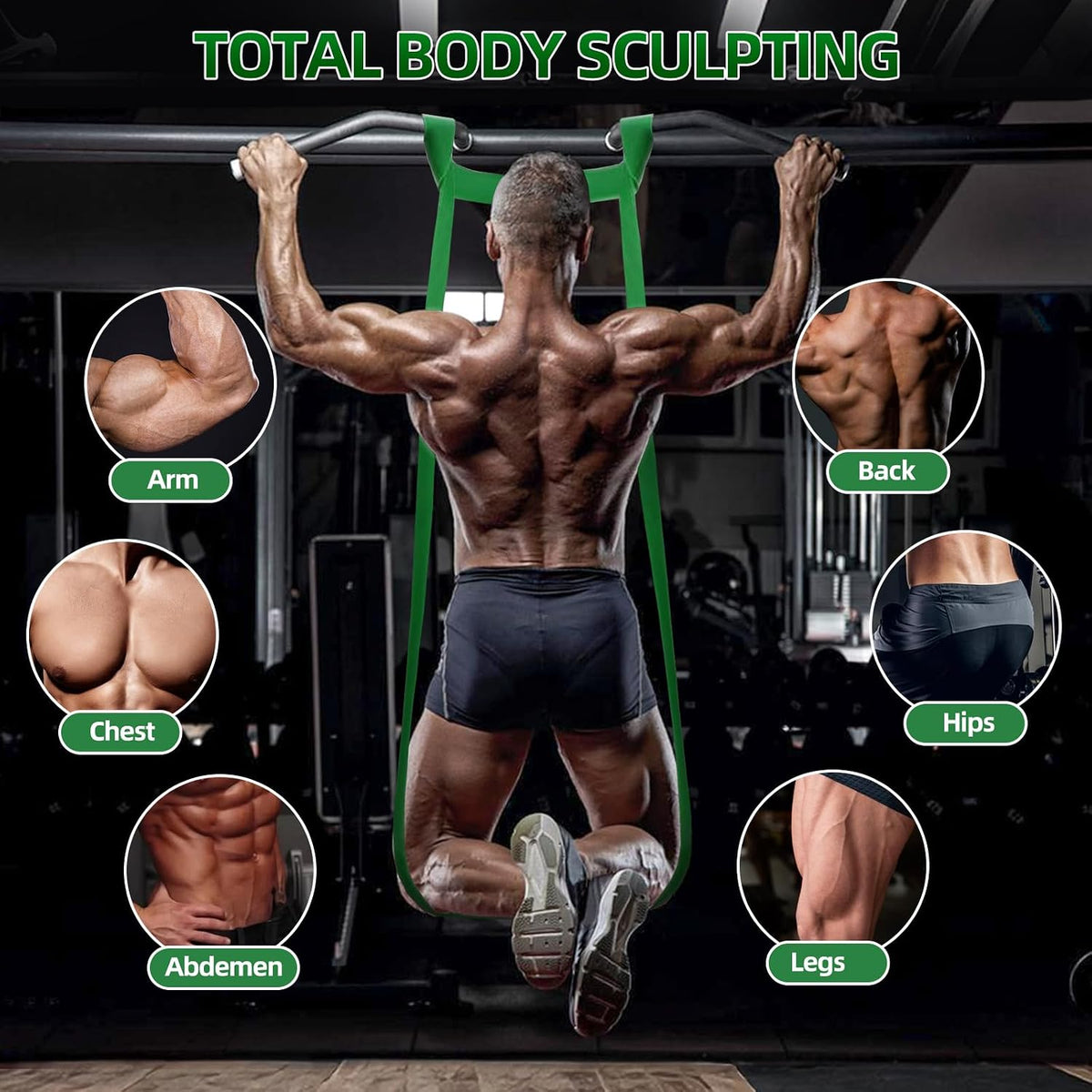Resistance Bands for Working Out, 5-125LBS Pull Up Assist Bands Set