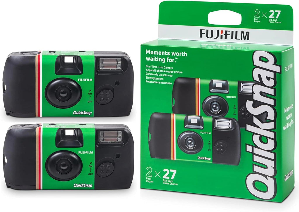 FUJIFILM QuickSnap Flash 400 Disposable Camera 8-Pack 27 Exposures Bundle