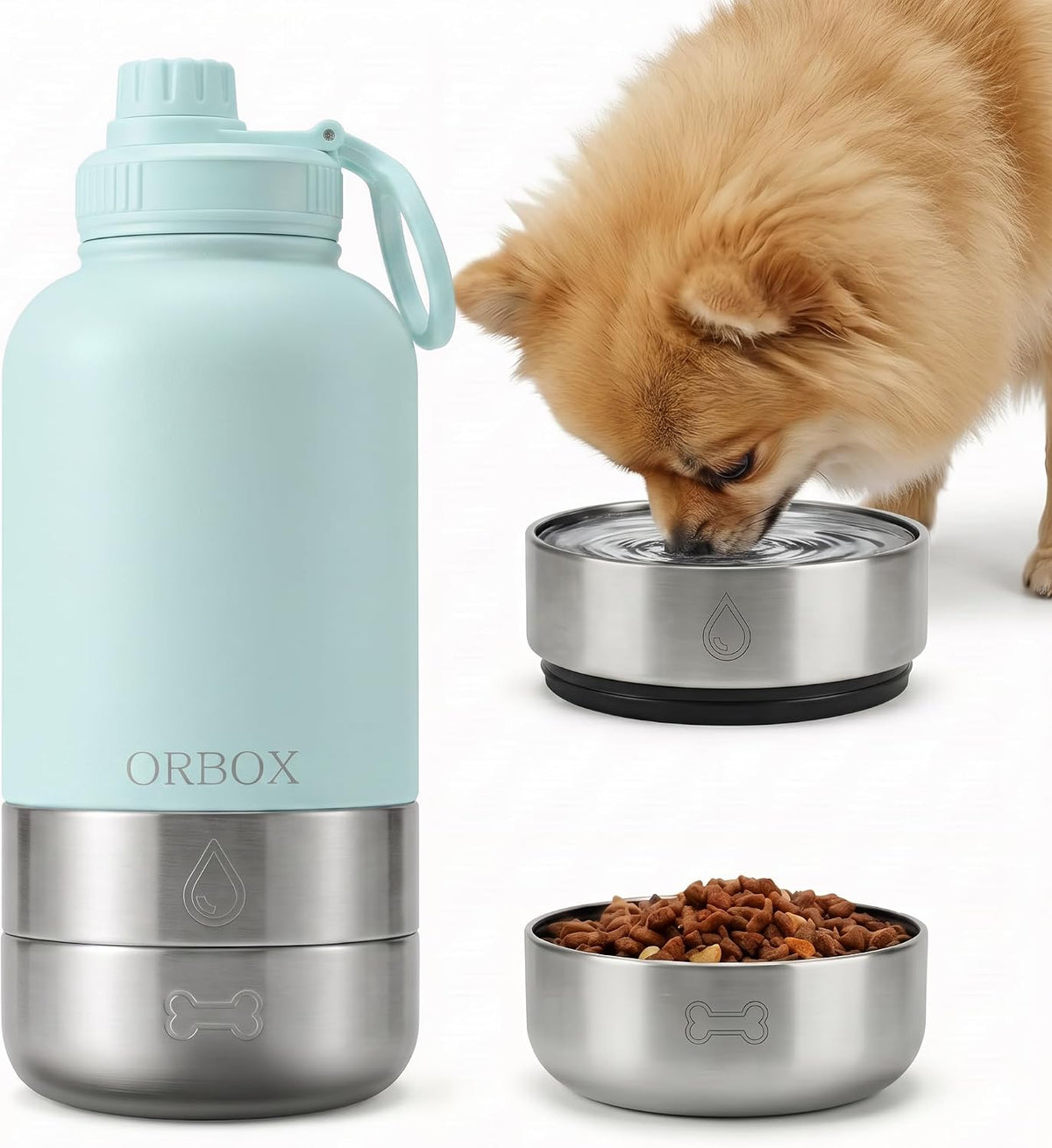 Portable Dog Water Bottle 32oz Insulated Travel Bottle for Small Dogs